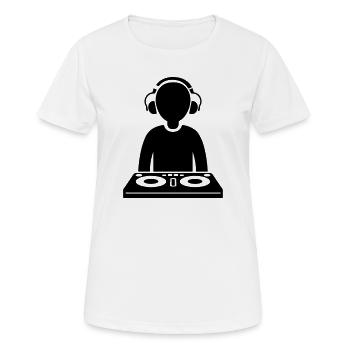 DJ Turntables Party - Frauen T-Shirt atmungsaktiv - Weiß - Vorne - AI Model Female 172 dark (172cm)