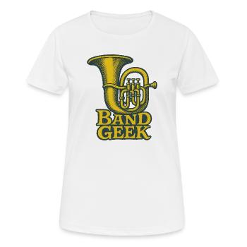 Brass Tuba Band Geek Pride - Women's Breathable T-Shirt - white - Front - AI Model Female 172 dark (172cm)