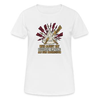 Klarsicht Club Aluhut - Frauen T-Shirt atmungsaktiv - Weiß - Vorne - AI Model Female 172 dark (172cm)