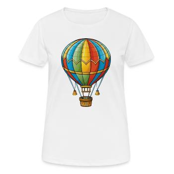Heißluftballon - Frauen T-Shirt atmungsaktiv - Weiß - Vorne - AI Model Female 172 dark (172cm)