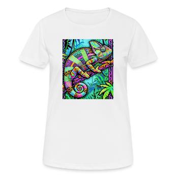 caméléon - T-shirt respirant Femme - blanc - Devant - AI Model Female 172 dark (172cm)