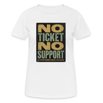 No Ticket No Support Computer Scientist IT Administrator - Women's Breathable T-Shirt - white - Front - AI Model Female 172 dark (172cm)