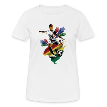 Ghana - Ghana - Drapeau - T-shirt respirant Femme - blanc - Devant - AI Model Female 172 dark (172cm)