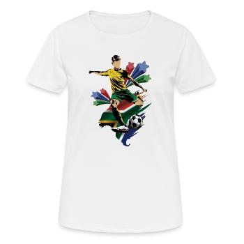 Afrique du Sud - Afrique du Sud - Drapeau - T-shirt respirant Femme - blanc - Devant - AI Model Female 172 dark (172cm)
