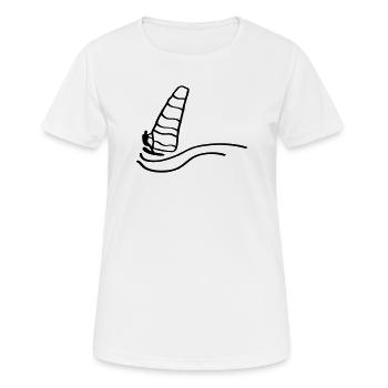 Surfeur surfeur - T-shirt respirant Femme - blanc - Devant - AI Model Female 172 dark (172cm)