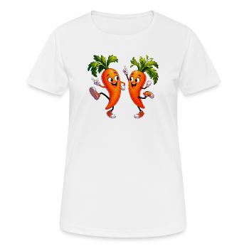 Carottes dansantes - T-shirt respirant Femme - blanc - Devant - AI Model Female 172 dark (172cm)