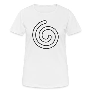 Spirale – Symbol für Leichtigkeit & Entwicklung - Frauen T-Shirt atmungsaktiv - Weiß - Vorne - AI Model Female 172 dark (172cm)