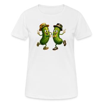 Tanzende Gurken - Frauen T-Shirt atmungsaktiv - Weiß - Vorne - AI Model Female 172 dark (172cm)