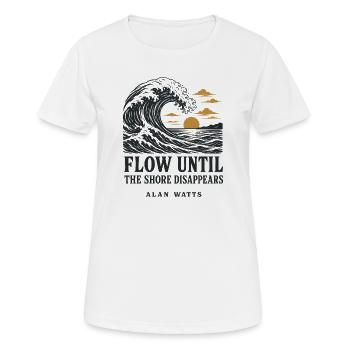 Ozeanfluss - Frauen T-Shirt atmungsaktiv - Weiß - Vorne - AI Model Female 172 dark (172cm)