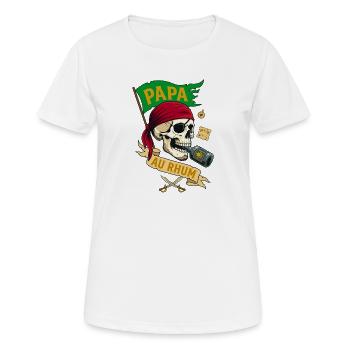 Papa Au Rhum Pirate Crâne Humour Fête Des Pères - T-shirt respirant Femme - blanc - Devant - AI Model Female 172 dark (172cm)