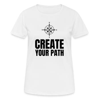 Create Your Path - Women's Breathable T-Shirt - white - Front - AI Model Female 172 dark (172cm)