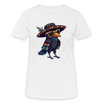 Sombrero comique Raven Crow - T-shirt respirant Femme - blanc - Devant - AI Model Female 172 dark (172cm)