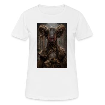 Karmesinhornige Geist-Ritual - Frauen T-Shirt atmungsaktiv - Weiß - Vorne - AI Model Female 172 dark (172cm)