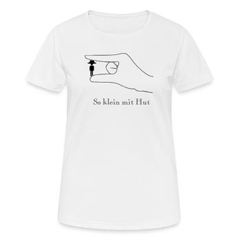 So klein mit Hut - Frauen T-Shirt atmungsaktiv - Weiß - Vorne - AI Model Female 172 dark (172cm)