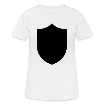 Mittelalterlicher Schild - Frauen T-Shirt atmungsaktiv - Weiß - Vorne - AI Model Female 172 dark (172cm)