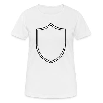 Mittelalterlicher Schild - Frauen T-Shirt atmungsaktiv - Weiß - Vorne - AI Model Female 172 dark (172cm)