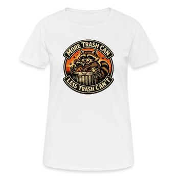 Plus de déchets de Kan, moins de déchets - T-shirt respirant Femme - blanc - Devant - AI Model Female 172 dark (172cm)