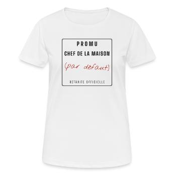 Chef de la maison par défaut - T-shirt respirant Femme - blanc - Devant - AI Model Female 172 dark (172cm)
