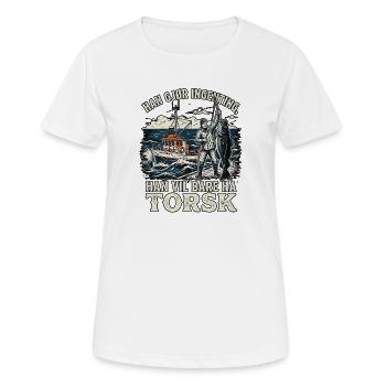 Norwegen Dorsch Angler - Frauen T-Shirt atmungsaktiv - Weiß - Vorne - AI Model Female 172 dark (172cm)