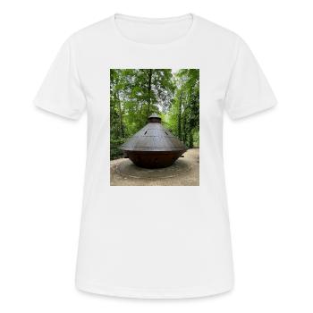 Leonardo da Vincis Panzer - Frauen T-Shirt atmungsaktiv - Weiß - Vorne - AI Model Female 172 dark (172cm)