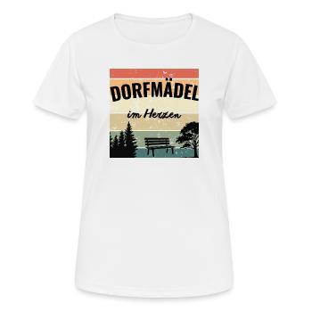 Heimat ist, wo mein Dorf ist - Frauen T-Shirt atmungsaktiv - Weiß - Vorne - AI Model Female 172 dark (172cm)