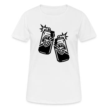 Bierdose Hopfen Dose Bier - Frauen T-Shirt atmungsaktiv - Weiß - Vorne - AI Model Female 172 dark (172cm)