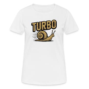 Escargot Turbo Humour lent et drôle pour - T-shirt respirant Femme - blanc - Devant - AI Model Female 172 dark (172cm)