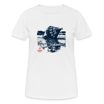 Badeverbot Boje Küste - Frauen T-Shirt atmungsaktiv - Weiß - Vorne - AI Model Female 172 dark (172cm)