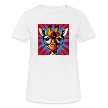 Giraffe - Frauen T-Shirt atmungsaktiv - Weiß - Vorne - AI Model Female 172 dark (172cm)