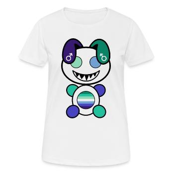 Pride Plush : Gayly - T-shirt respirant Femme - blanc - Devant - AI Model Female 172 dark (172cm)