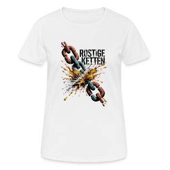 Breaking The Grey - Frauen T-Shirt atmungsaktiv - Weiß - Vorne - AI Model Female 172 dark (172cm)