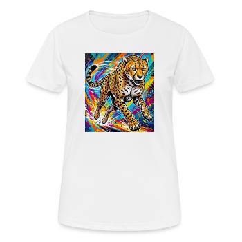 guépard - T-shirt respirant Femme - blanc - Devant - AI Model Female 172 dark (172cm)