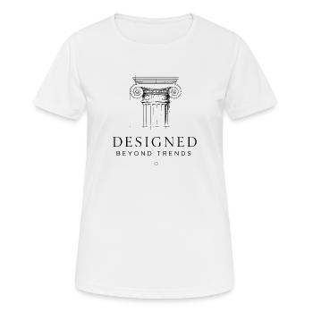 Minimalisme de luxe Élégant et intemporel Premium - T-shirt respirant Femme - blanc - Devant - AI Model Female 172 dark (172cm)