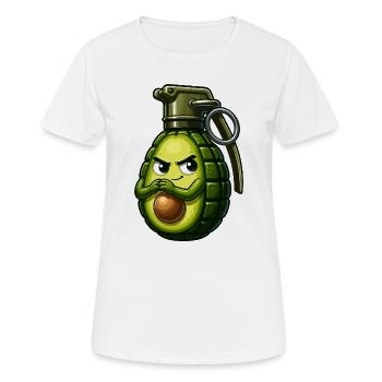 Avocado Granate Aggro - Frauen T-Shirt atmungsaktiv - Weiß - Vorne - AI Model Female 172 dark (172cm)