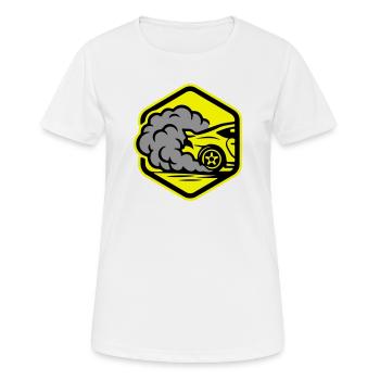 Auto Gas Symbol Autorennen - Frauen T-Shirt atmungsaktiv - Weiß - Vorne - AI Model Female 172 dark (172cm)