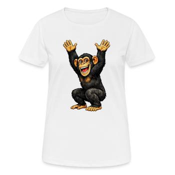 Monkey - Women's Breathable T-Shirt - white - Front - AI Model Female 172 dark (172cm)