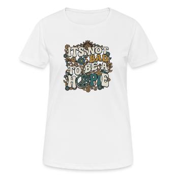 Soyez un hippie des années 60 - T-shirt respirant Femme - blanc - Devant - AI Model Female 172 dark (172cm)