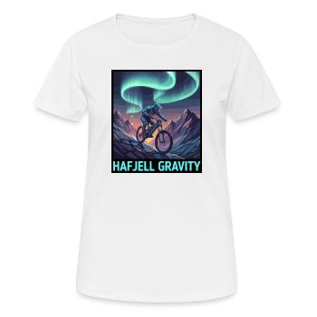 Cyberpunk Hafjell Gravity Mountain Biker - Women's Breathable T-Shirt - white - Front - AI Model Female 172 dark (172cm)