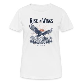 Rise On Wings - T-shirt respirant Femme - blanc - Devant - AI Model Female 172 dark (172cm)