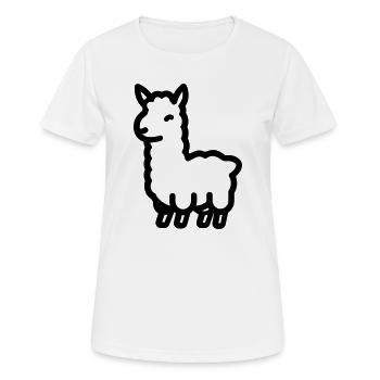 lama - Women's Breathable T-Shirt - white - Front - AI Model Female 172 dark (172cm)