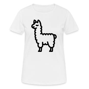 lama - Women's Breathable T-Shirt - white - Front - AI Model Female 172 dark (172cm)