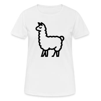 Lama - Frauen T-Shirt atmungsaktiv - Weiß - Vorne - AI Model Female 172 dark (172cm)