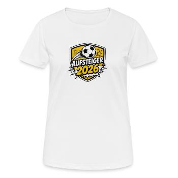 aufsteiger-2026- - Frauen T-Shirt atmungsaktiv - Weiß - Vorne - AI Model Female 172 dark (172cm)