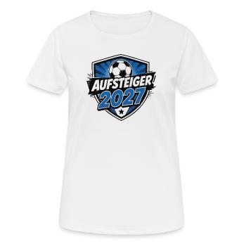 aufsteiger-2027 - Frauen T-Shirt atmungsaktiv - Weiß - Vorne - AI Model Female 172 dark (172cm)
