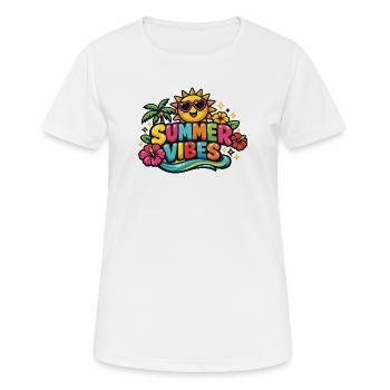 Ambiance estivale - T-shirt respirant Femme - blanc - Devant - AI Model Female 172 dark (172cm)