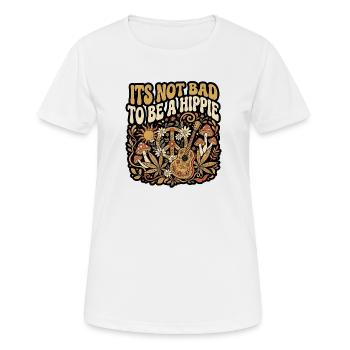 Hippie Frieden 60er - Frauen T-Shirt atmungsaktiv - Weiß - Vorne - AI Model Female 172 dark (172cm)