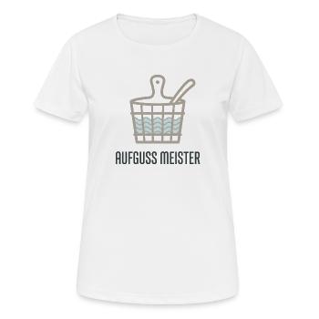 Sauna Experte - Frauen T-Shirt atmungsaktiv - Weiß - Vorne - AI Model Female 172 dark (172cm)