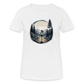 Female Trail Runner - Women's Breathable T-Shirt - white - Front - AI Model Female 172 dark (172cm)