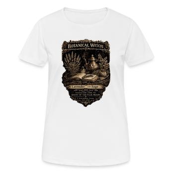 Botanische Hexe: Lavendel-Salbei-Jahrgang - Frauen T-Shirt atmungsaktiv - Weiß - Vorne - AI Model Female 172 dark (172cm)