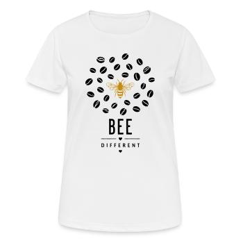 Golden bee on black - Women's Breathable T-Shirt - white - Front - AI Model Female 172 dark (172cm)